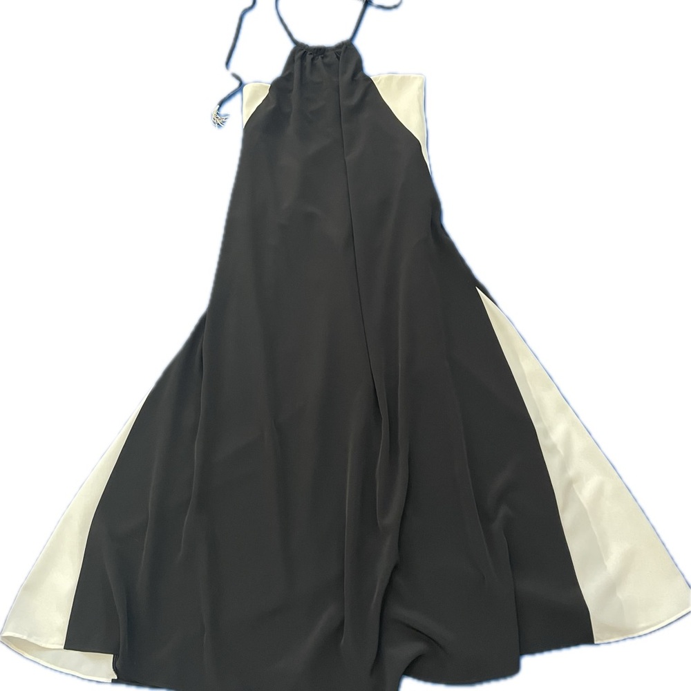 Black and white gown; halter style, adjustable also a great maternity gown